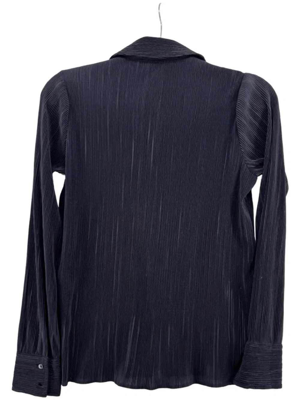 Abercrombie & Fitch Black Ribbed Button-Up Shirt